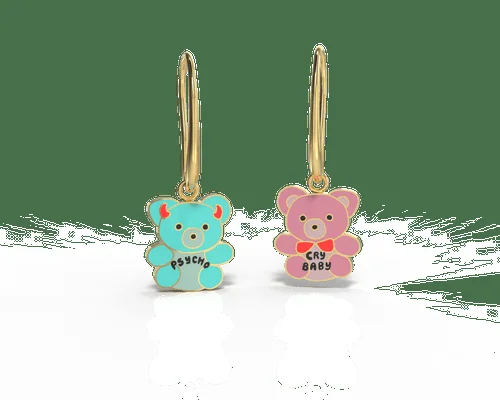 Cry Baby Psycho Teddies Drop Earrings