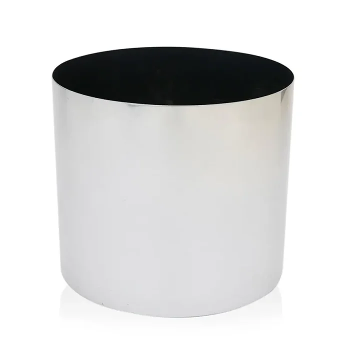 Cylindrical Chrome Planter