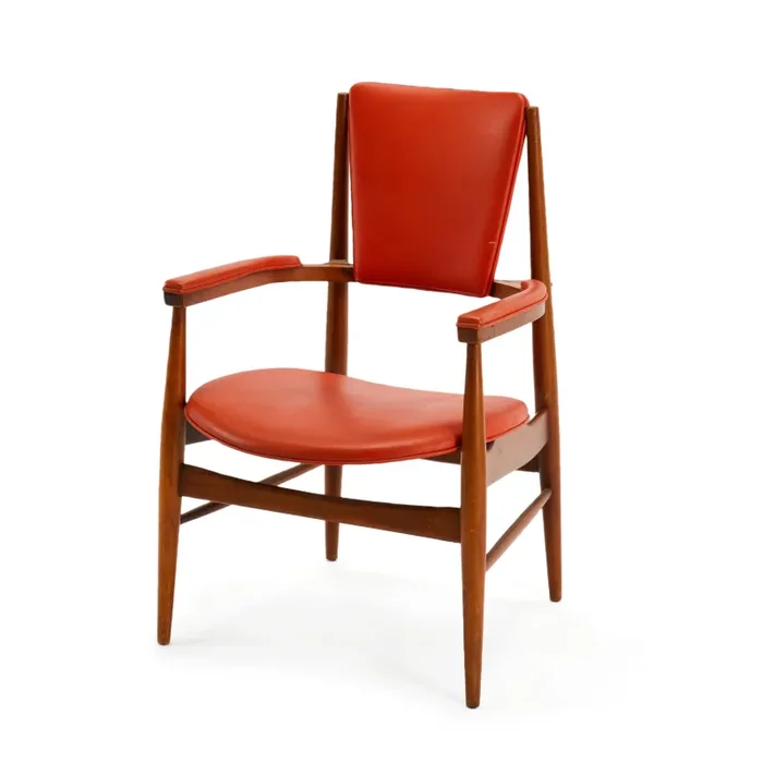 Danish Modern Arm Chair – Burnt Orange