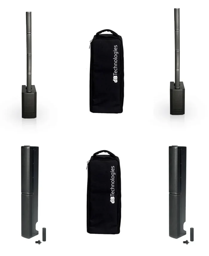 dB Technologies ES1203DPTCESTOP Stereo Sound System DJ Package with Design Pole and Cover – Back Online