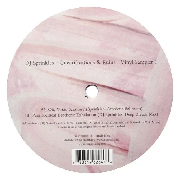 DJ Sprinkles: Queerifications & Ruins Vinyl Sampler 1 12″