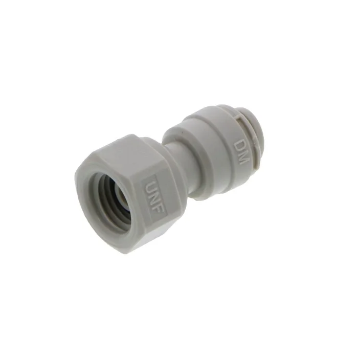 DMfit Female Flare Adapter – 1/4 Push-in x 7/16-20UNF- Cone Type