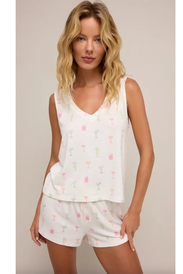 DREAMY COCKTAIL SHORTS W/COSMO COCKTAIL TANK