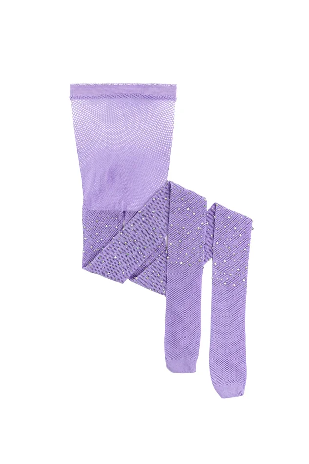 Dress Up – Rhinestone Tights Lilac