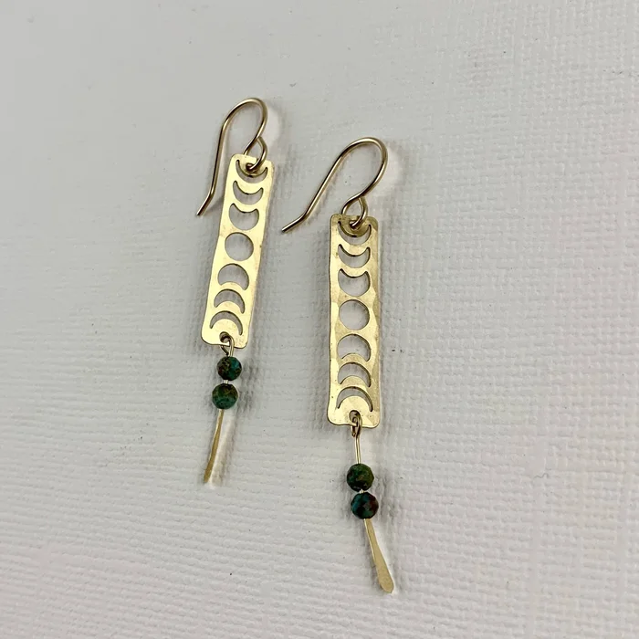 Earrings – Moon Phase (Gold Tone)