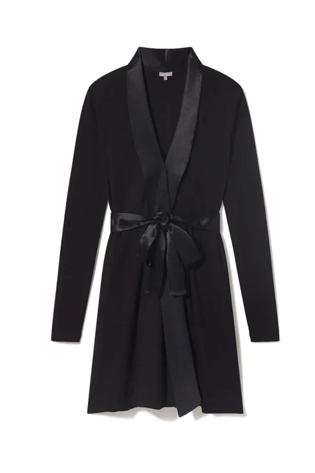 ELIJAH L/S ROBE W/ SATIN TRIM