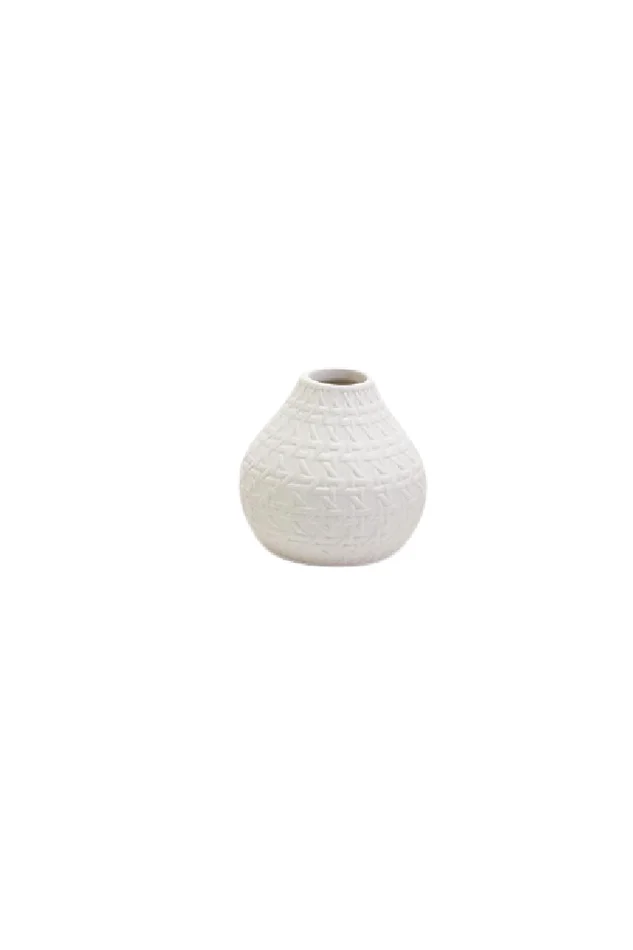 EMBOSSED CANE WEBBING PATTERN VASE E
