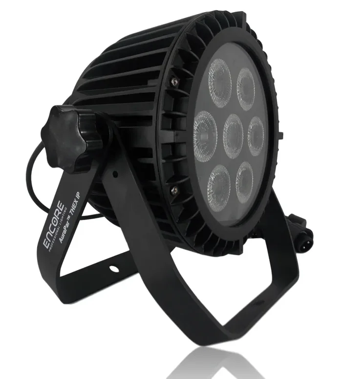 Encore Pro Lighting AuraPar 7HEX, 15 watt 6in1 RGBAWU/V Flicker Free LEDs Light
