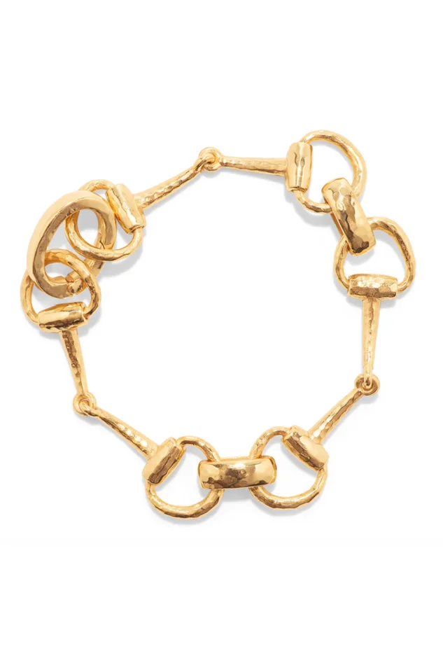Equestrian Snaffle Bit Bracelet, 8″ – Gold
