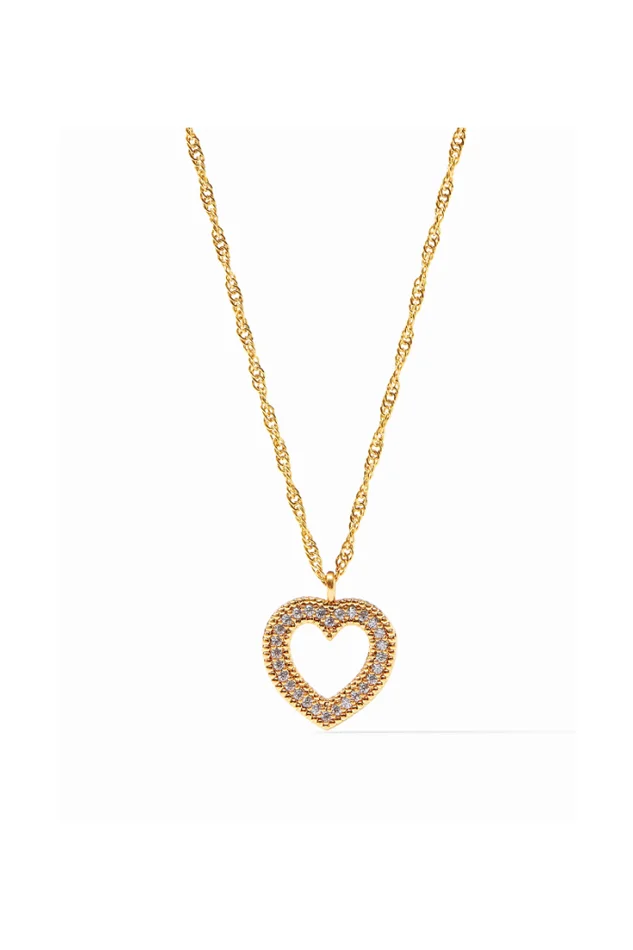Esme Heart CZ Solitaire Necklace