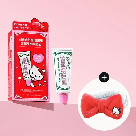 [EUTHYMOL X HELLO KITTY] whitening toothpaste (+Hello Kitty hairband)