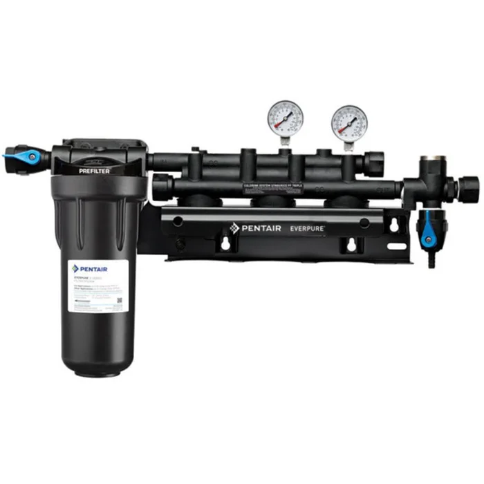 Everpure EV9293-03 Coldrink/Insurice Triple Manifold with 10″ Prefilter