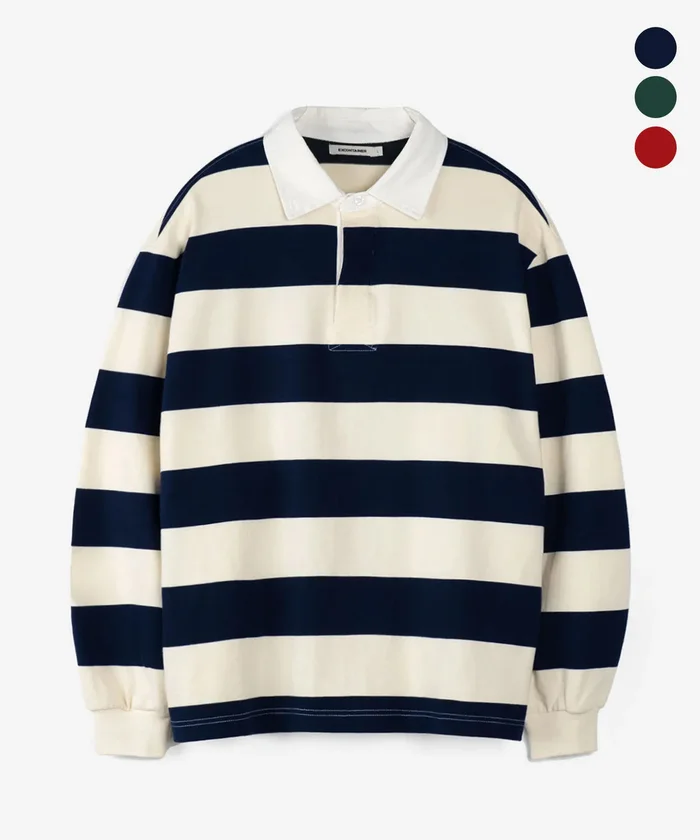 EXCONTAINER CLASSIC RUGBY STRIPE T-SHIRT (3 COLOR)
