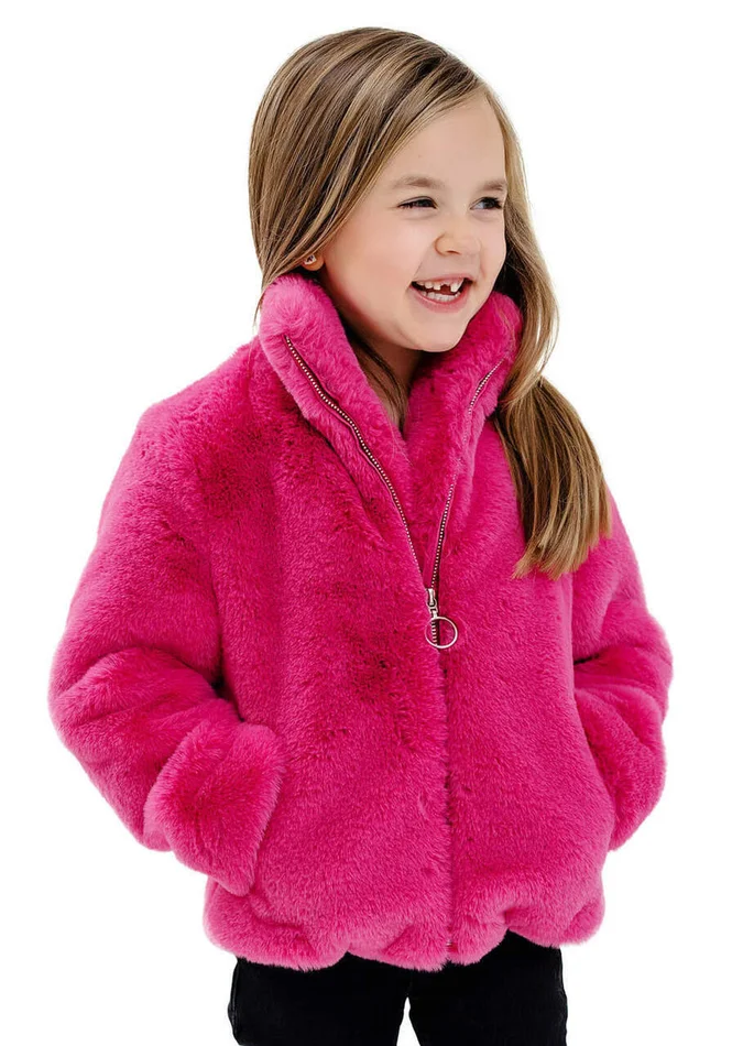Fabulous Furs Hot Pink Kid’S Everyday Zip Jacket