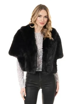 Fabulous Furs Mink Capelet, Black Mink