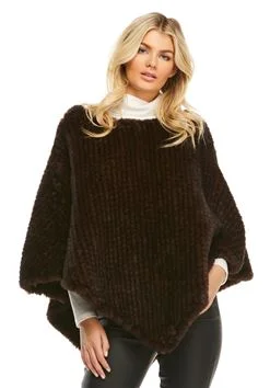 Fabulous Furs Ultra Knitted Whiskey Poncho