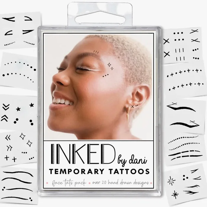 Face Tats Temporary Tattoo Pack