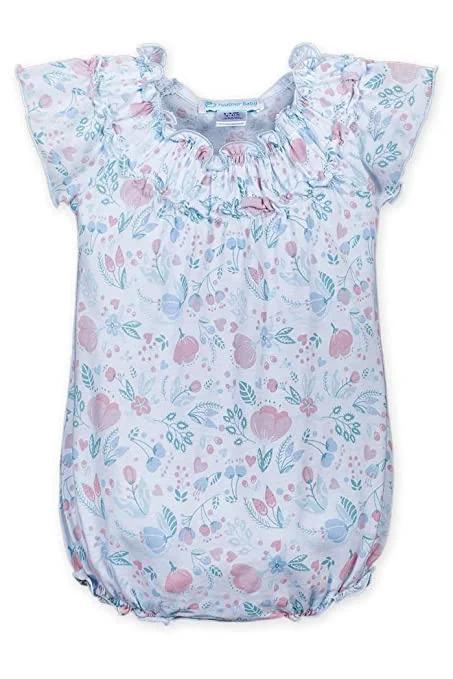 Feather Baby Caroline On Baby Blue Ruched Bubble