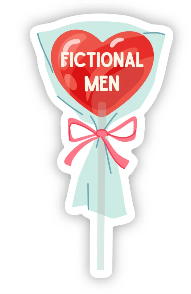 Fictional Men Lollipop Sticker – Perfect for Book Lovers