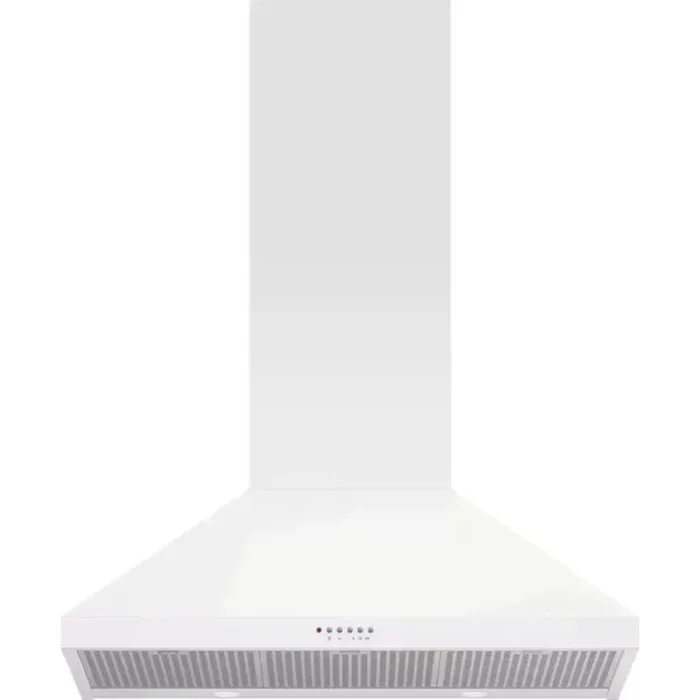 Fisher & Paykel Series 7 Classic Series HC36PCW1 36 Inch Wall Mounted Pyramid Range Hood with 3 Fan Speeds, 600 CFM Blower, Touch Button Controls, LED Lighting, Dishwasher-Safe Mesh Filters, and Height-Adjustable Flue: White - Image 2