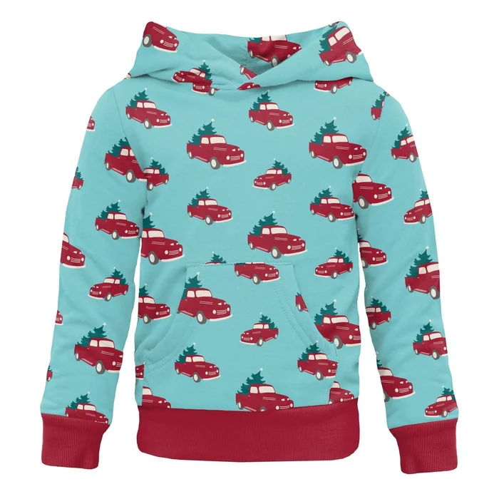 Fleece Hoodie – Iceberg Trucks and Trees