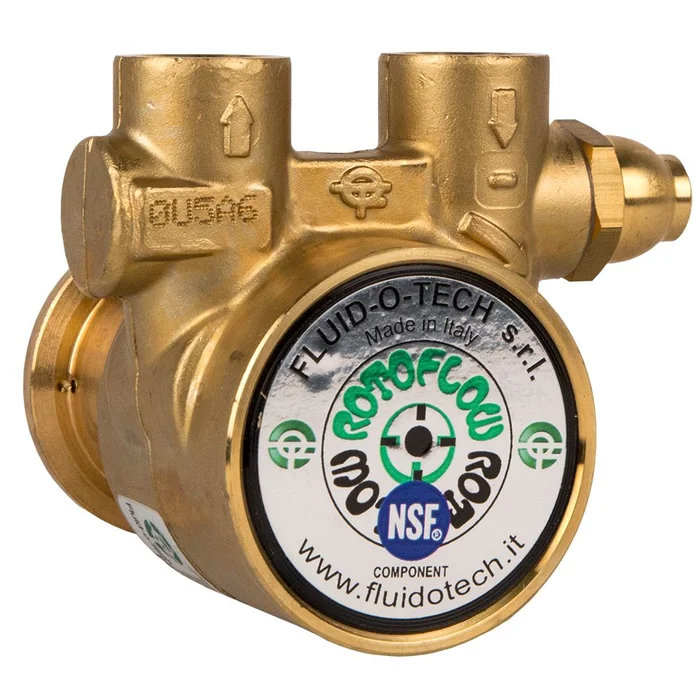 Fluid-o-Tech Brass Rotary Vane Pump 320 GPH Bypass – 1/2″ NPT