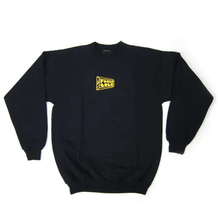 Fool’s Gold: Micro Logo Crewneck Sweatshirt – Black