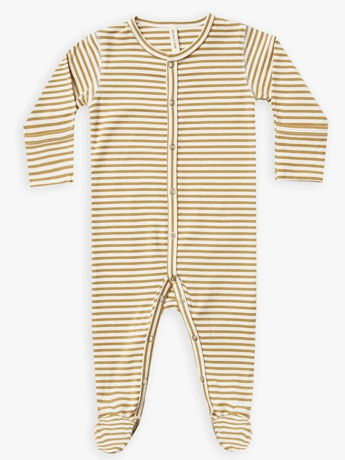 Footie (Snaps) – Gold Stripe