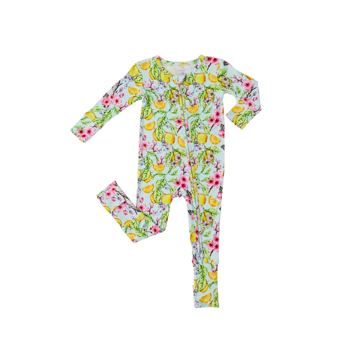 Footie (Zipper) – Lemon Sakura