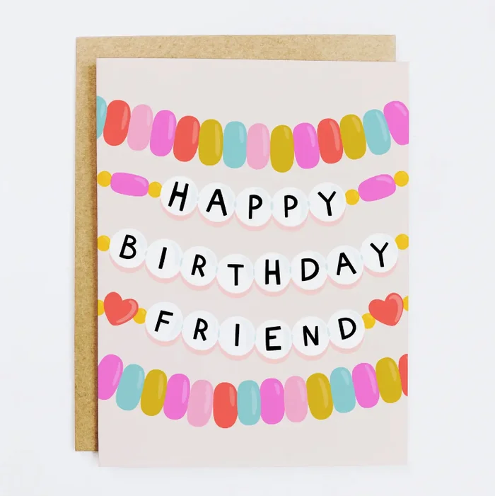 Friendship Bracelet Birthday Greeting Card
