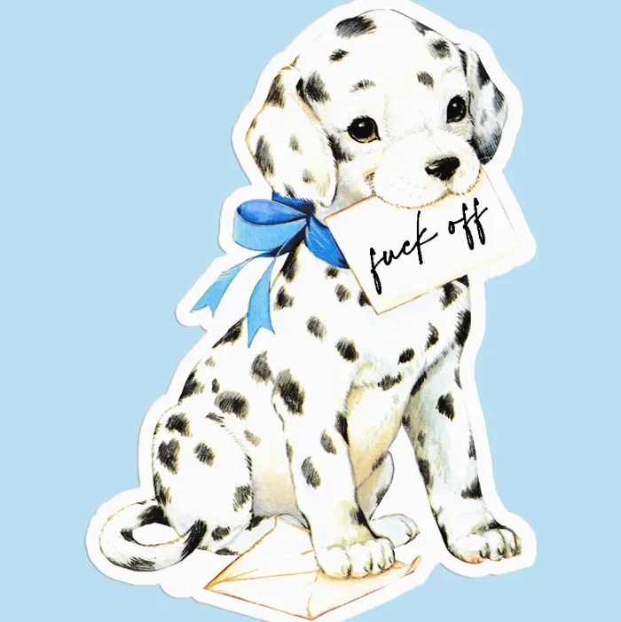 Fuck Off Dog Sticker