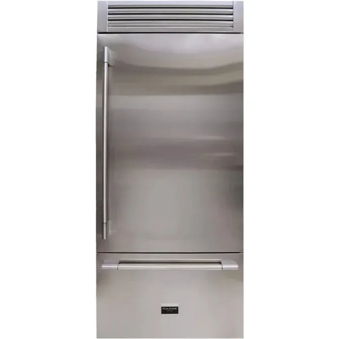 Fulgor Milano Sofia 700 Series F7PBM36S2R 36 Inch Built-In Bottom Freezer Refrigerator with 18.5 cu. ft. Total Capacity, Ice Maker, Total No Frost, LED Lighting, Deep-Freezing, and Holiday Mode: Right Hinge