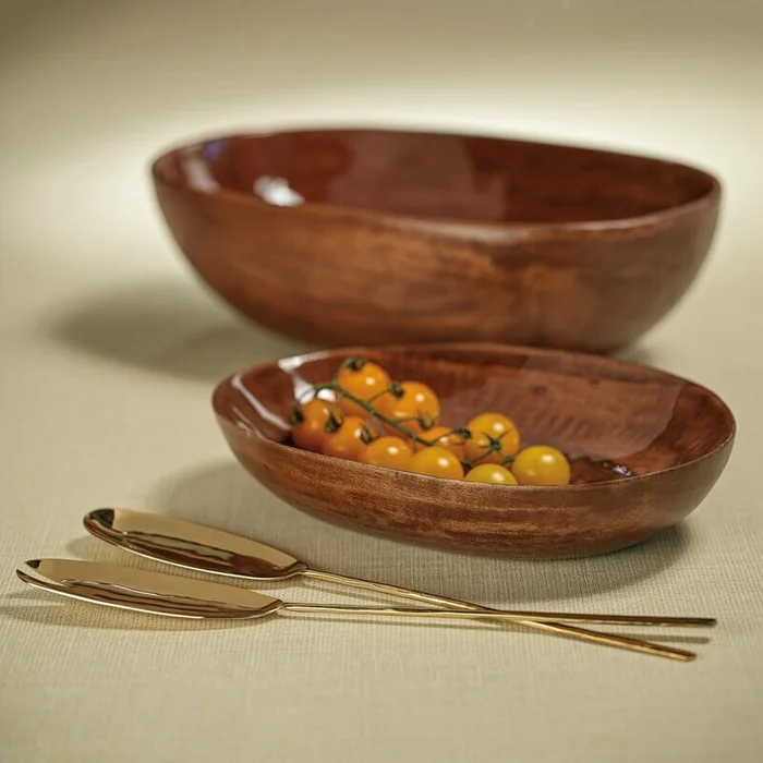 Gabonese Oval Mango Wood Bowls