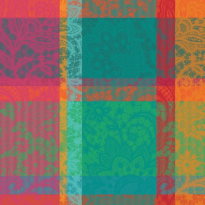 Garnier Thiebaut Mille Dentelles Floralies 58*109 Coated Tablecloth