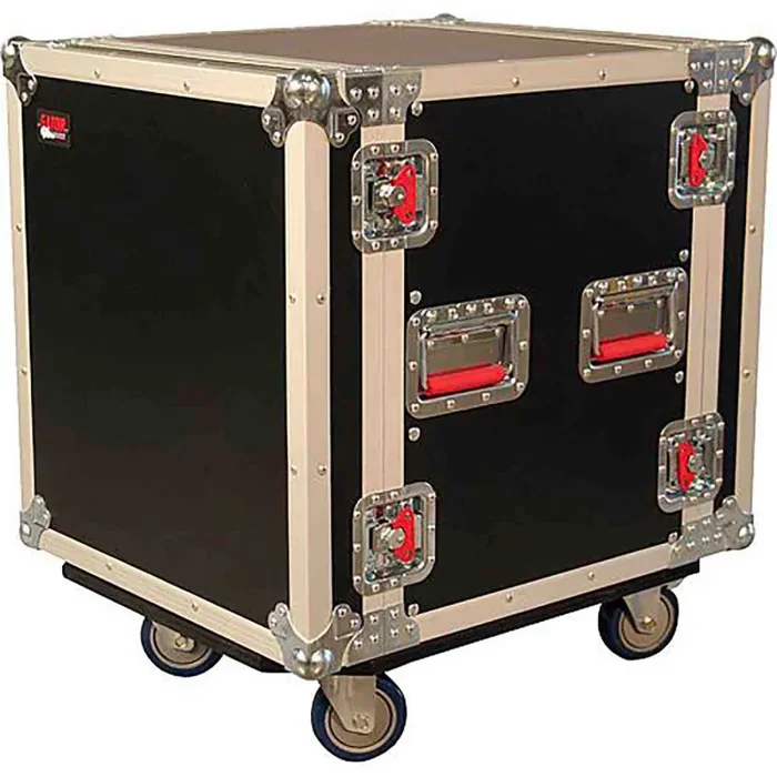 Gator Cases G-TOUR12UCA-24D, 12U Audio Road Rack Case with Casters – 24″ Deep