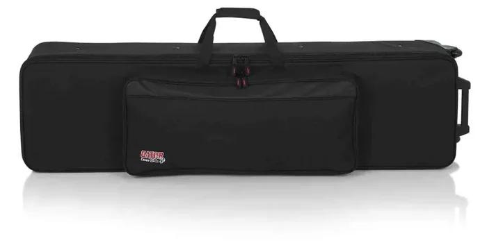Gator Cases GK-76-SLIM Rigid EPS Foam Lightweight DJ Case for Slim 76 Note Keyboards with Wheels