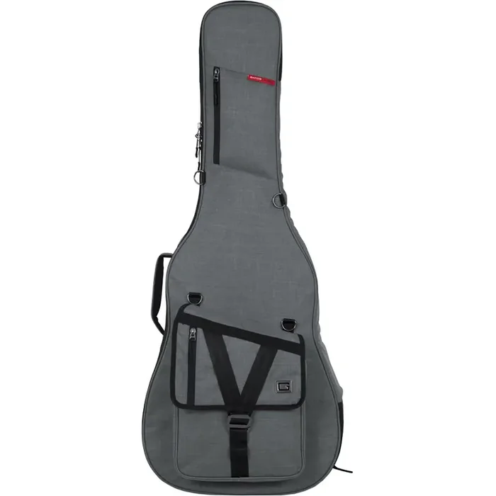 Gator Cases GT-ACOUSTIC-GRY Transit Series Acoustic Guitar Gig Bag with Light Grey Exterior Online Hot Sale