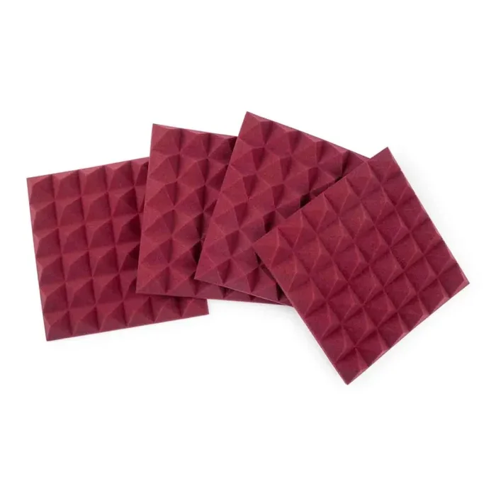 Gator Frameworks GFW-ACPNL1212PBDY-4PK Burgundy 12×12″ Acoustic Pyramid Panel – 4 Pack