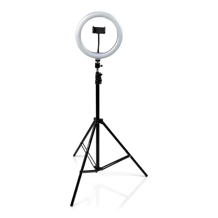 Gator Frameworks GFW-RINGLIGHTTRIPD 10 Inch LED Ring Light Stand with Phone Holder and Tripod Base