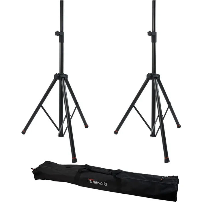 Gator Frameworks GFW-SPK-3000SET Set of 2 Deluxe Tripod Speaker Stands with Carry Bag Sale