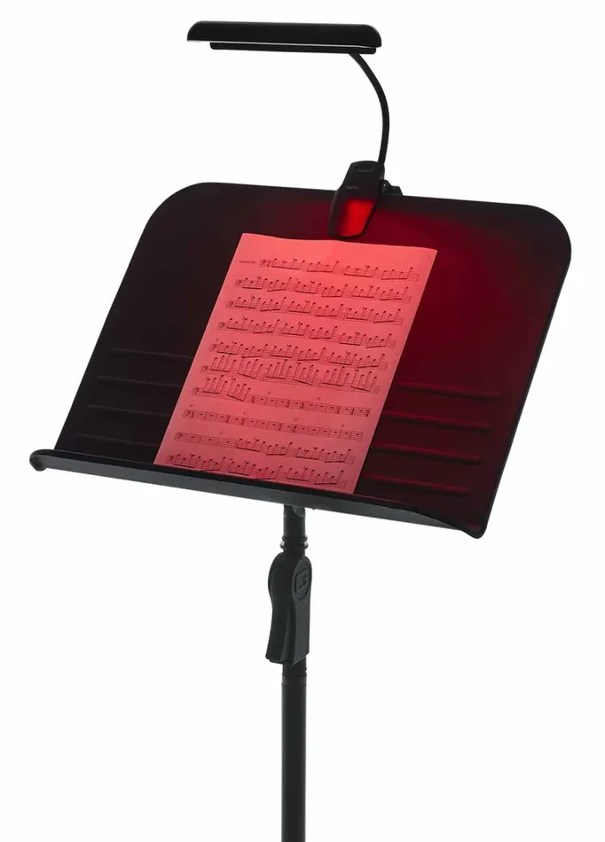 Gator Frameworks GFWMUSLEDR Clip-on Red LED Music Lamp with Adjustable Neck