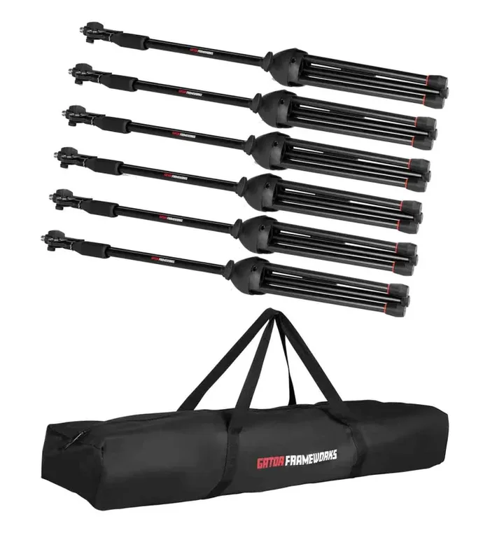 Gator GFW-MIC-6PACKBG Microphone Boom Stand with Carry Bag – 6 Pack Fashion