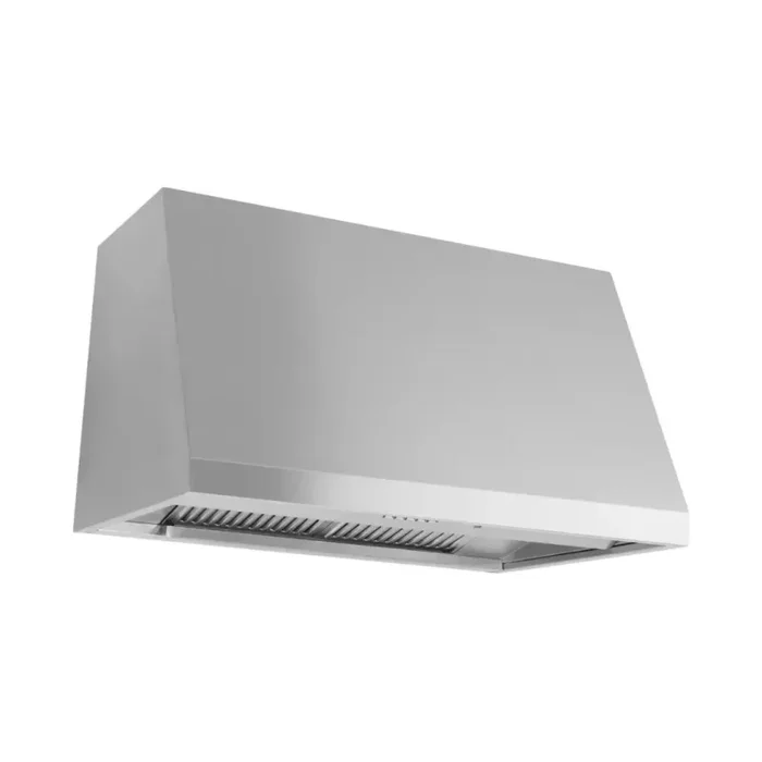 GE UVW93642PSS 36 Inch Commercial Wall Mount Range Hood with 590 CFM Blower, Heat Sensor, Hidden Controls, QuietBoost™, Four-Speed Fan Control, LED Hood Light, Wi-Fi, and ADA Compliant - Image 2