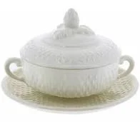 Gien Pont Aux Choux White Covered Bouillon Bowl, Set Of 2