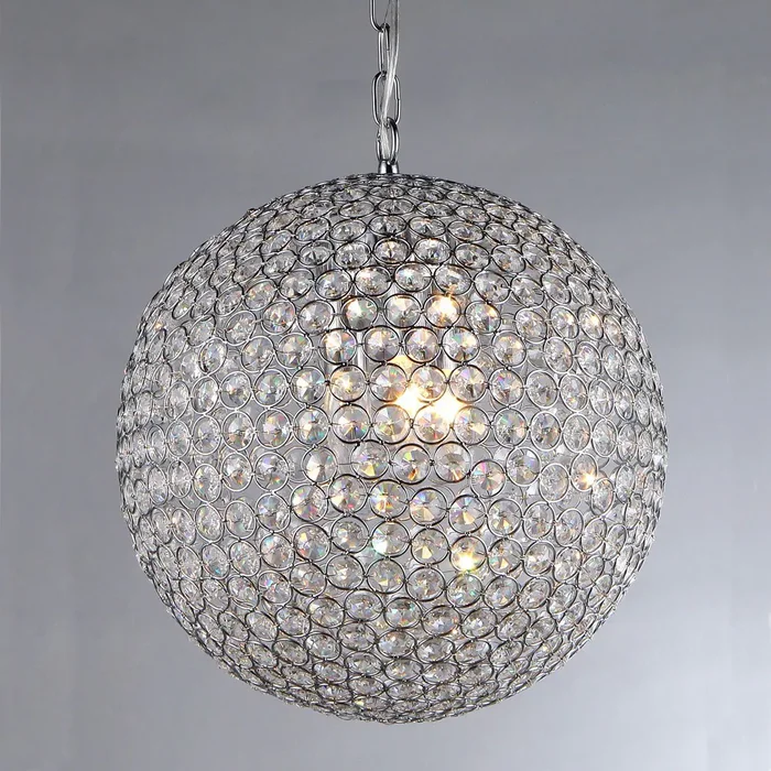 Ginny 4-light Crystal 16-inch Chrome-finish Chandelier
