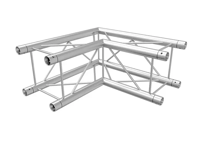 Global Truss SQ-F24-C21, Two Way 90 Degree Corner for F24 Square Truss System – 1.64 ft