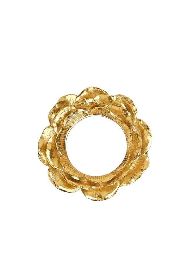 GOLDEN FLEUR WALL MIRROR/LG