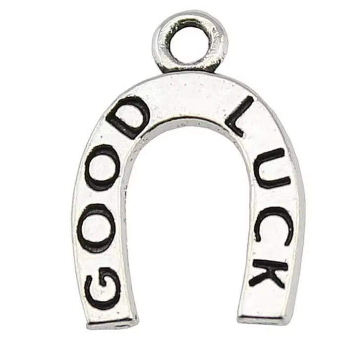 Good Luck Horseshoe Silver Charm