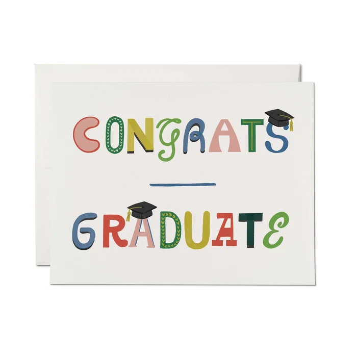 Graduate Typography Greeting Card