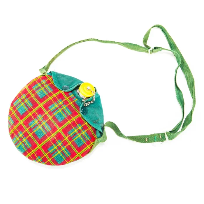 Green and Red Plaid Water Canteen (A+D)